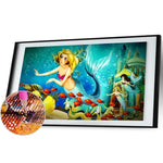 Mermaid - Full Drill Round Drill - 100x50cm