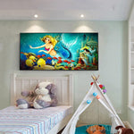 Mermaid - Full Drill Round Drill - 100x50cm