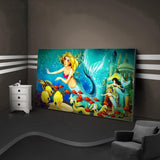 Mermaid - Full Drill Round Drill - 100x50cm