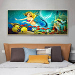 Mermaid - Full Drill Round Drill - 100x50cm