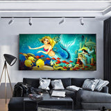 Mermaid - Full Drill Round Drill - 100x50cm