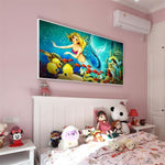 Mermaid - Full Drill Round Drill - 100x50cm