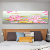 Lotus Flower - Full Drill Round Drill - 80x30cm