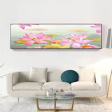 Lotus Flower - Full Drill Round Drill - 80x30cm