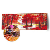 Red Tree - Full Drill Round Drill - 80x30cm