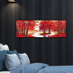 Red Tree - Full Drill Round Drill - 80x30cm