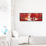 Red Tree - Full Drill Round Drill - 80x30cm