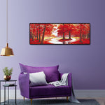 Red Tree - Full Drill Round Drill - 80x30cm