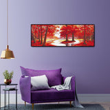 Red Tree - Full Drill Round Drill - 80x30cm