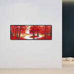Red Tree - Full Drill Round Drill - 80x30cm