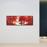 Red Tree - Full Drill Round Drill - 80x30cm