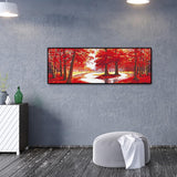 Red Tree - Full Drill Round Drill - 80x30cm