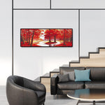 Red Tree - Full Drill Round Drill - 80x30cm