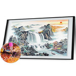 Sunrise View - Full Drill Round Drill - 100x50cm