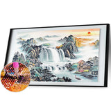 Sunrise View - Full Drill Round Drill - 100x50cm