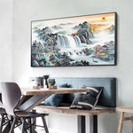 Sunrise View - Full Drill Round Drill - 100x50cm