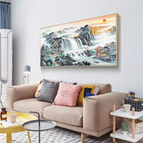 Sunrise View - Full Drill Round Drill - 100x50cm