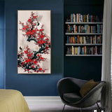 Bird on Branch - Full Drill Round Drill - 40x90cm