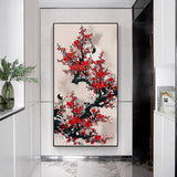 Bird on Branch - Full Drill Round Drill - 40x90cm