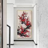 Bird on Branch - Full Drill Round Drill - 40x90cm