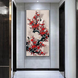 Bird on Branch - Full Drill Round Drill - 40x90cm