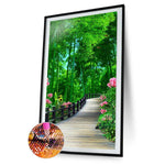 Green Forest - Full Drill Round Drill - 45x85cm