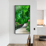 Green Forest - Full Drill Round Drill - 45x85cm