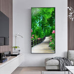 Green Forest - Full Drill Round Drill - 45x85cm