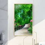Green Forest - Full Drill Round Drill - 45x85cm