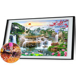 Waterfall Garden  - Full Drill Round Drill - 100x40cm