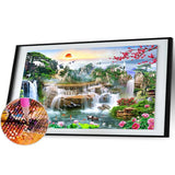 Waterfall Garden  - Full Drill Round Drill - 100x40cm