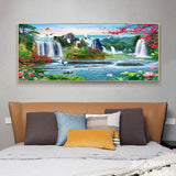 Waterfall Garden  - Full Drill Round Drill - 100x40cm