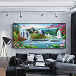 Waterfall Garden  - Full Drill Round Drill - 100x40cm