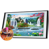 Waterfall Garden  - Full Drill Round Drill - 100x40cm