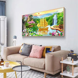 Waterfall Garden  - Full Drill Round Drill - 100x40cm
