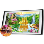 Waterfall Garden  - Full Drill Round Drill - 100x40cm