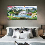 Waterfall Garden  - Full Drill Round Drill - 100x40cm