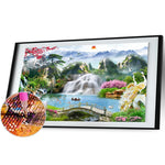 Waterfall Garden  - Full Drill Round Drill - 100x40cm