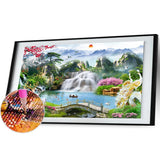 Waterfall Garden  - Full Drill Round Drill - 100x40cm