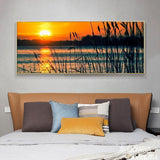 100x40cm Sunset Reed Marshes - Full Drill Round Drill - 100x40cm