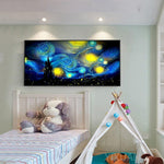80x45cm Abstract Night Sky - Full Drill Round Drill - 80x45cm