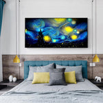 80x45cm Abstract Night Sky - Full Drill Round Drill - 80x45cm