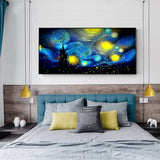 80x45cm Abstract Night Sky - Full Drill Round Drill - 80x45cm