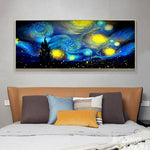 80x45cm Abstract Night Sky - Full Drill Round Drill - 80x45cm