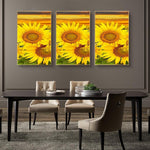 Sunflower 3 Panel - Full Drill Round Drill - 45x70cm