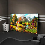 Quiet Village - Full Drill Round Drill - 100x50cm