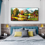 Quiet Village - Full Drill Round Drill - 100x50cm