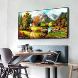 Quiet Village - Full Drill Round Drill - 100x50cm