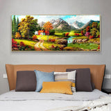 Quiet Village - Full Drill Round Drill - 100x50cm