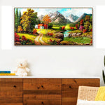Quiet Village - Full Drill Round Drill - 100x50cm